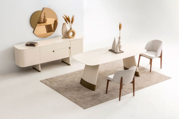 Delta Ekru Yemek Odası