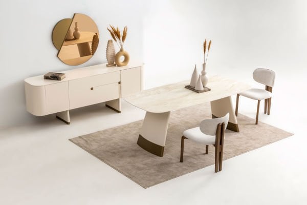 Delta Ekru Yemek Odası