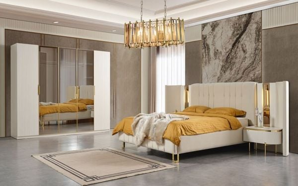 Tesla Plus Yatak Odası (Baza Hediyeli)(Depo stoklu)