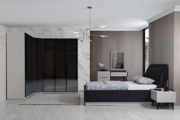 Mona Black Köşe Modülü Yatak Odası