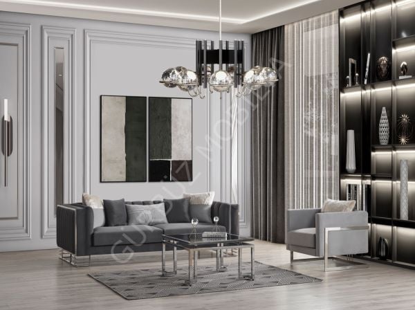 Lotus Koltuk Takımı Çizgili